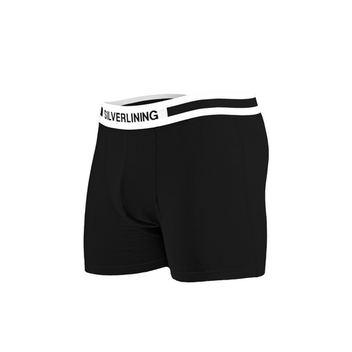 SILVERLINING E M F Blocking Underwear for Men – 3 Pack - Black - Large
